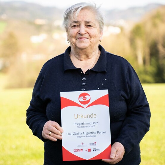 Zäzilia Augustine Perger, „Pflegerin mit Herz“ 2020 in der Kategorie „pflegende Angehörige“ aus Oberösterreich