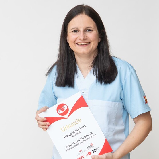 Marija Stefanovic, Wiens „Pflegerin mit Herz“ 2020 in der Kategorie „Pflege- und Betreuungsberufe“