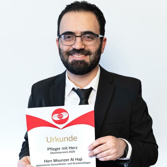 Mounzer Al Haji, „Pfleger mit Herz“ 2020 in der Kategorie „Pflege- und Betreuungsberufe“ aus Oberösterreich
