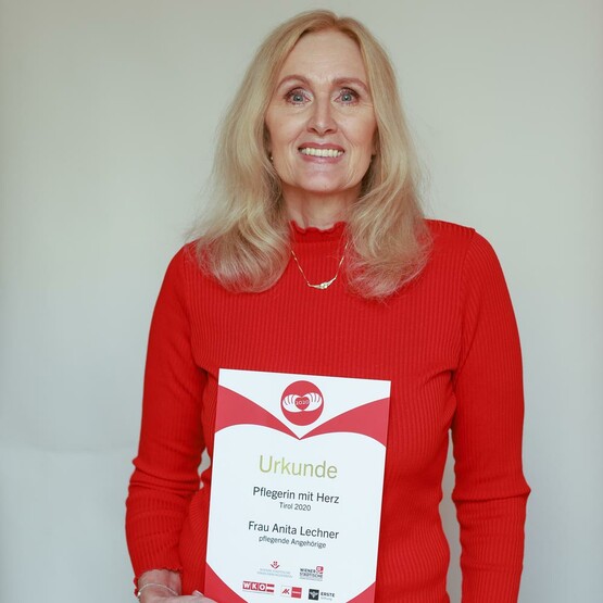 Anita Lechner „Pflegerin mit Herz“ 2020 aus Tirol in der Kategorie „pflegende Angehörige“