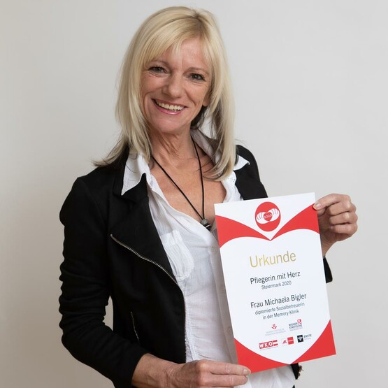 Michaela Bigler, „Pflegerin mit Herz“ 2020 aus der Steiermark in der Kategorie „Pflege- und Betreuungsberufe“