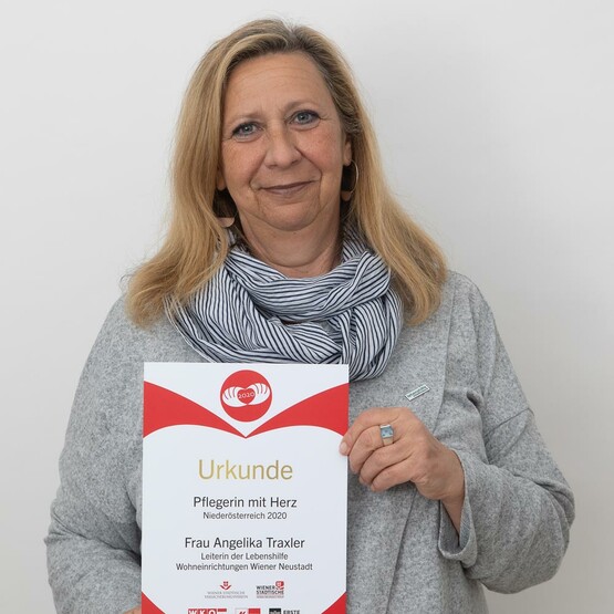 Angelika Traxler, „Pflegerin mit Herz“ 2020 in der Kategorie „Pflege- und Betreuungsberufe“ aus Niederösterreich